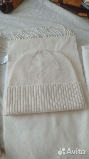 Шапка uniqlo кашемир и шарф uniqlo кашемир
