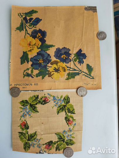 Бумажные старинные схемы для вышивки