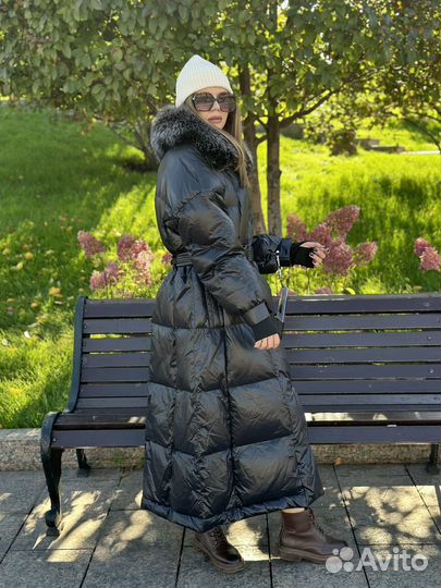 Пуховик с натуральным мехом