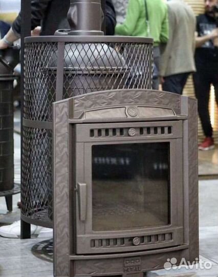 Печь банная Атмосфера L нерж сетка