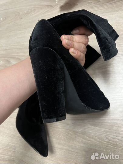 Ботильоны бархатные 35.5