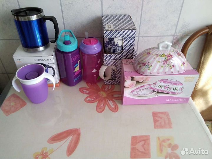 Кружки:термо, непроливайка, подарочные,маслёнка