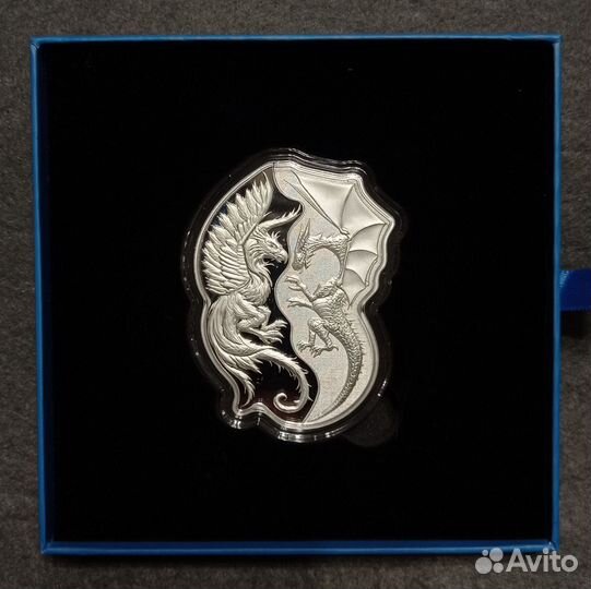 Монеты Соломоновы острова Дракон и Феникс Серебро