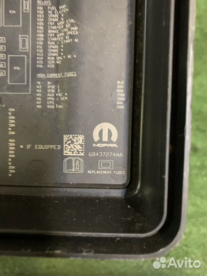 Крышка блока предохранителей dodge RAM V 2019+