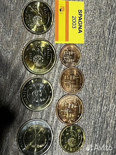 Набор монет евро Испания 2003