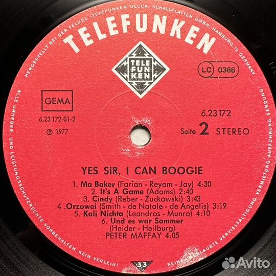 Сборник Yes Sir, I Can Boogie (Германия 1977г.)