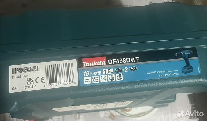 Дрель-шуруповерт аккумуляторная Makita 18В, (ориг)