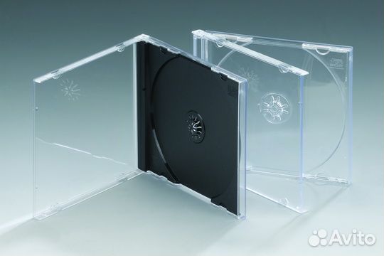 Футляры для CD дисков, на 1 диск, прозрачные и чё