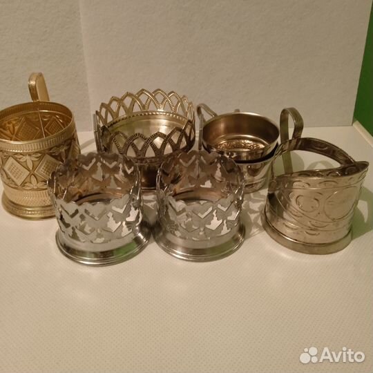 Кружка пивная оловянная и подстаканники