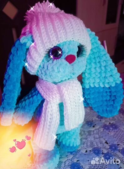 Вязаный заяц ручная работа