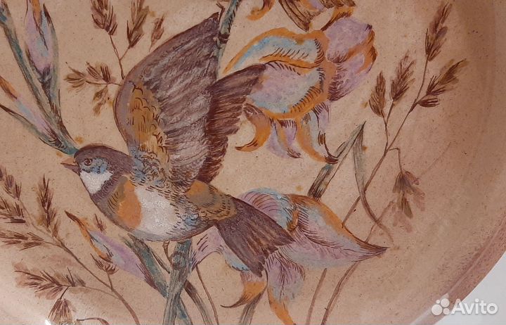 Тарелка керамическая, ручная роспись