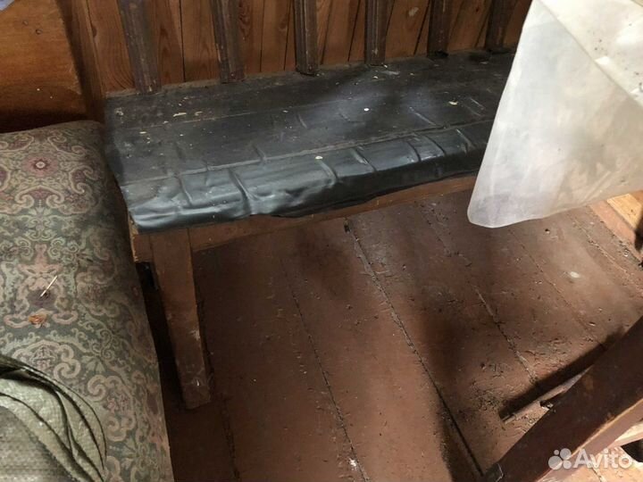 Скамья деревянная, деревенская, старинная