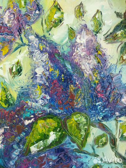 Картина маслом сирень