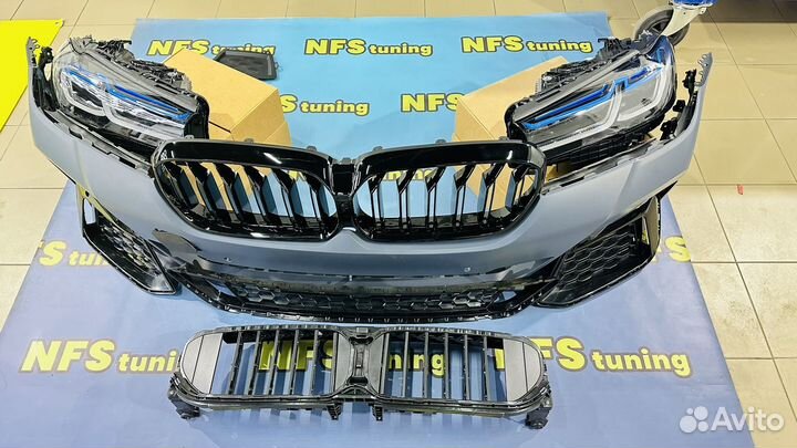 Бампер-фары для BMW G30 LCI М пакет в сборе