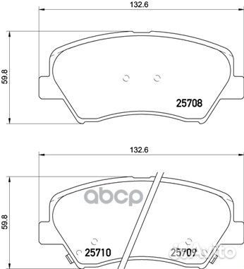 Колодки торм.пер. P30073 Brembo