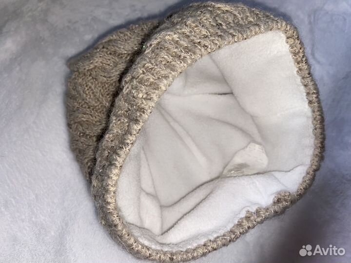 Шапка + снуд женский теплый