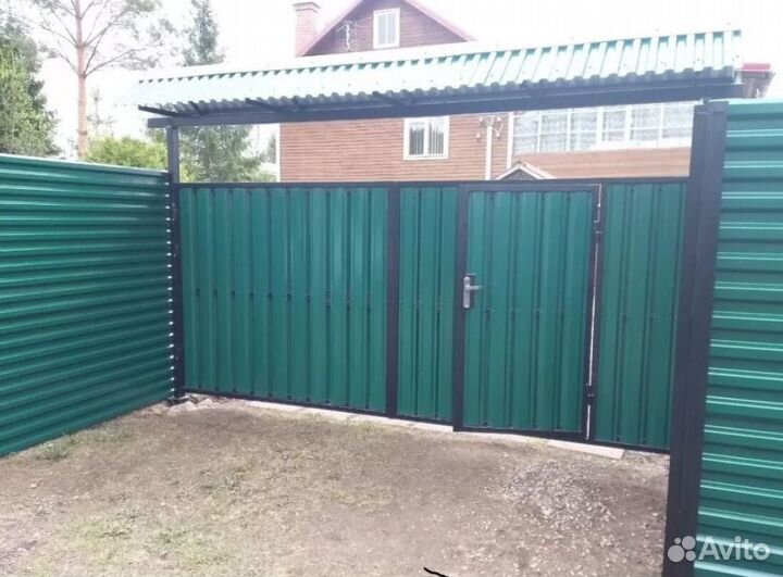Забор из профнастила цена за метр быстро