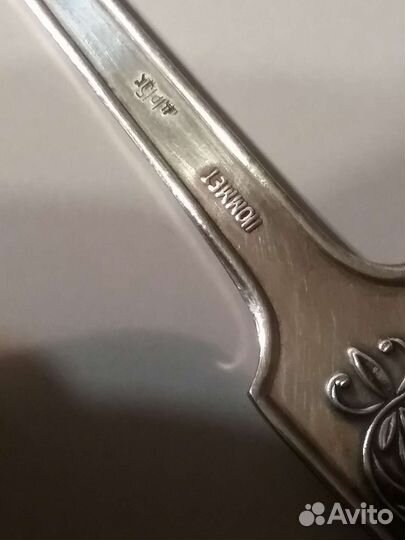 Набор ложек столовых 6 шт, мельхиор, серебрение