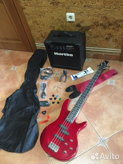 Бас-гитара Irin c комбо Hartke и все аксессуары