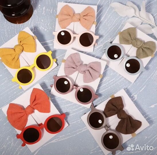 Солнцезащитные очки для девочек с бантом