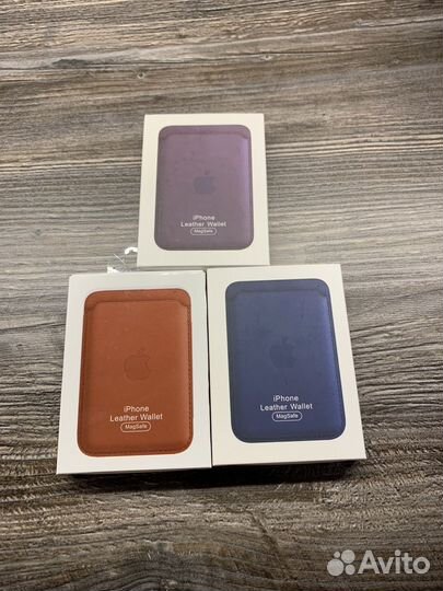 Картхолдер apple leather wallet magsafe