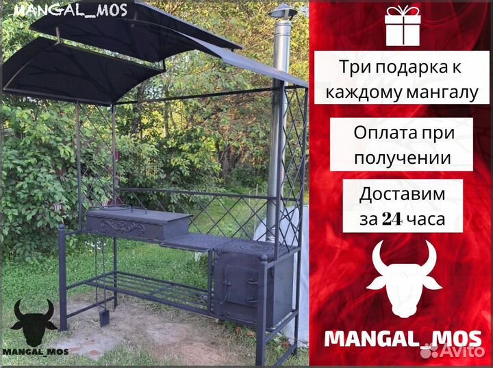 Мангал с крышей
