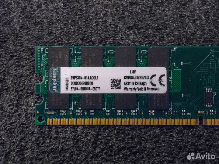 AMD DDR2 2x4gb 800mhz 2rank CL6-6-6-18 Kingston