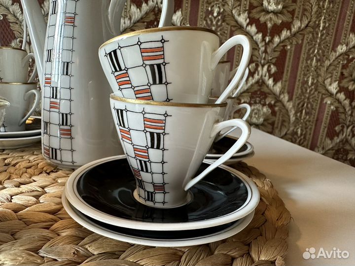 Freiberger Porzellan, ГДР, Сервиз кофейный