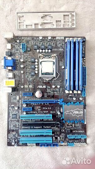 Материнская плата Asus P8Z77-V LX + i7 3770k +16 G