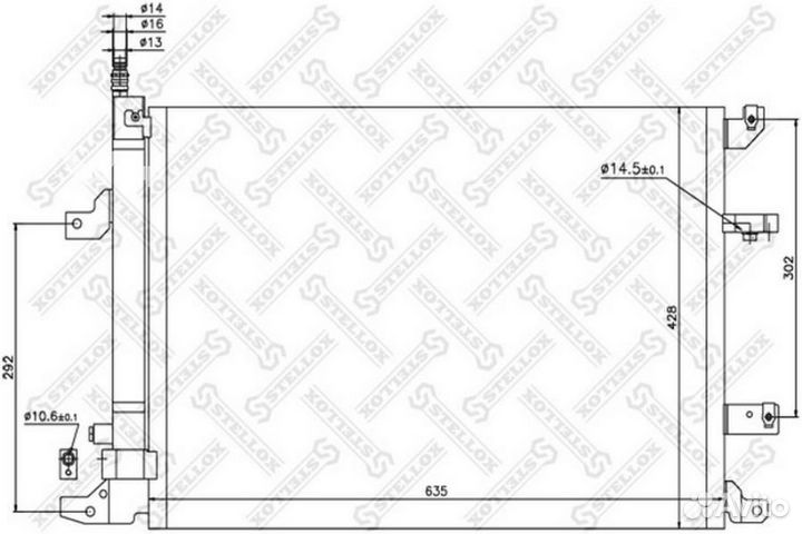 Stellox 1045214SX радиатор конд.\ Volvo C70/S60/S80/V70/XC70 2.0-2.9 00