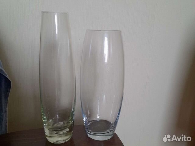 Ваза для цветов стеклянные, прозрачные