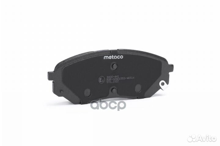 Колодки тормозные передние к-кт 3000-441 metaco