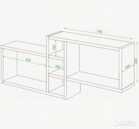 Полка. Мэрдэс пк-20 131.5х25х54.5 см