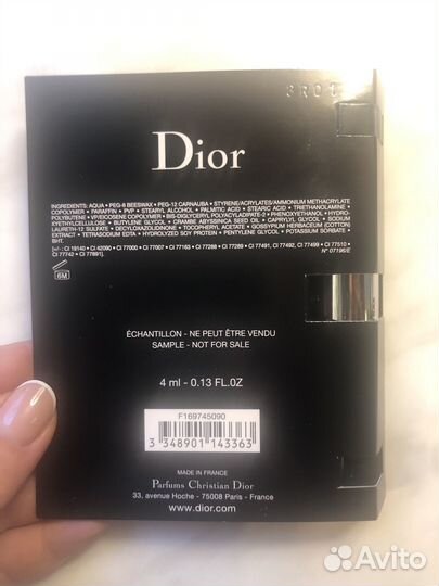 Diorshow iconic overcurl тушь черная