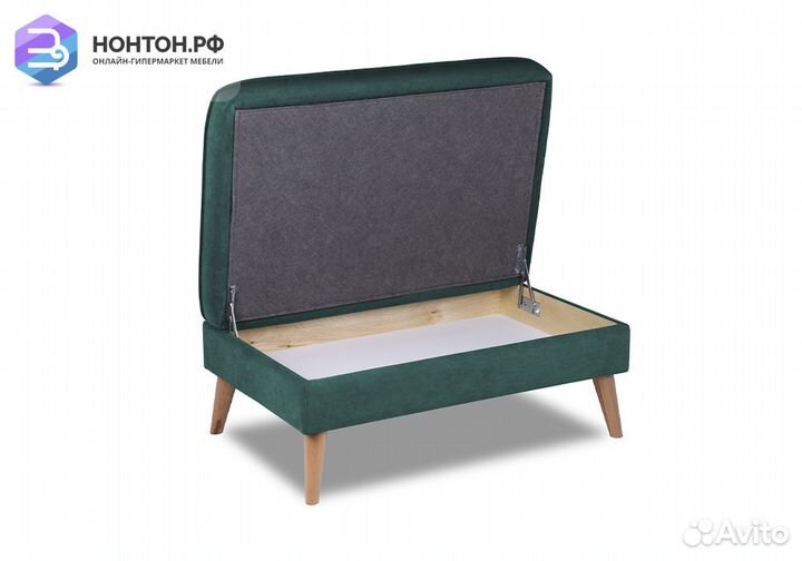 Банкетка Энн зелёная