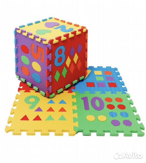 Коврик пазл 10 шт, 30/30 см