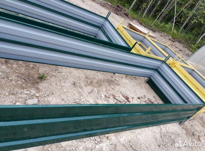 Грядка оцинкованная 1м х 5м х 32см