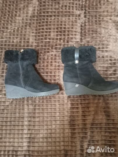 Зимние сапоги замшевые 40