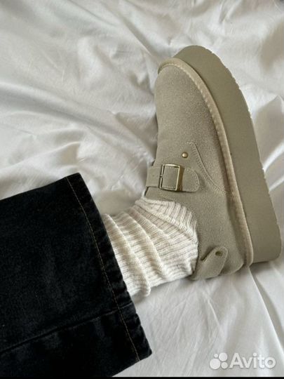 Ботинки типа ugg на платформе