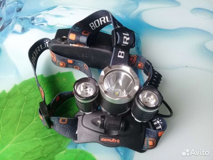 Налобный фонарь мощный Boruit RJ-5000 1300 mah