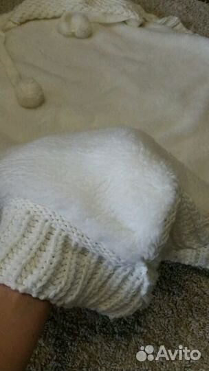 Вязаный конверт в коляску