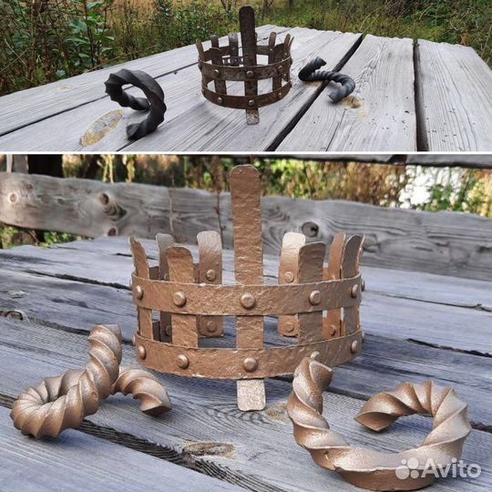 Кованая корона и браслеты