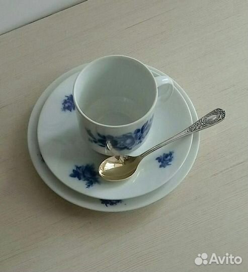 Чайное трио. Чешский фарфор. Богемия. Винтаж