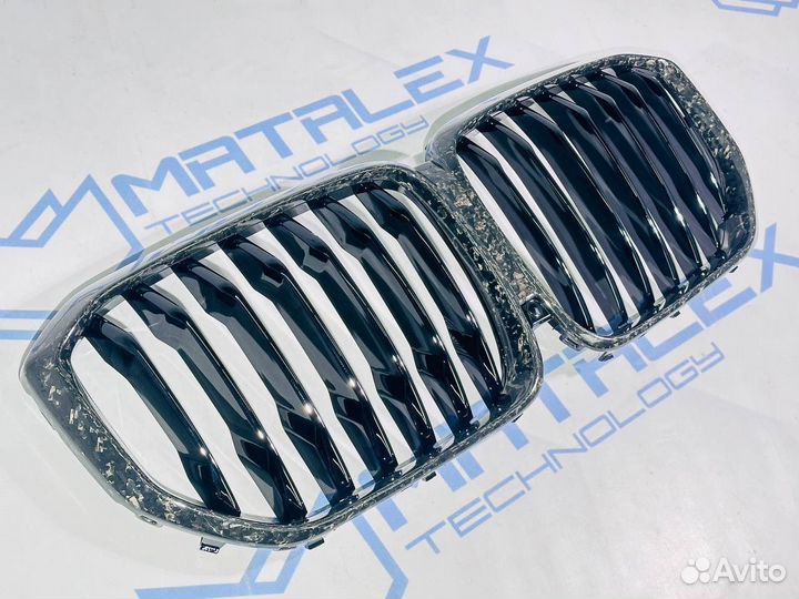 Решетка радиатора BMW X5 G05 кованый сухой карбон