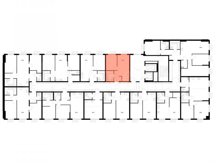 1-к. квартира, 32,2 м², 4/16 эт.