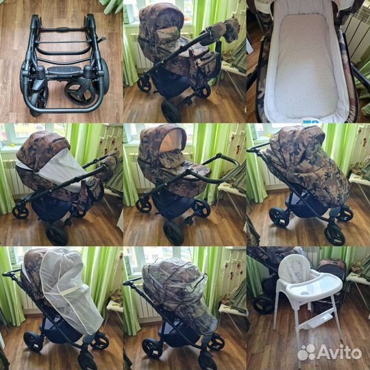 Коляска 2 в 1 adamex reggio