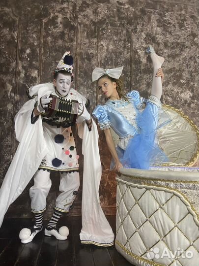 Клоуны, мимы, цирк Белые Клоуны