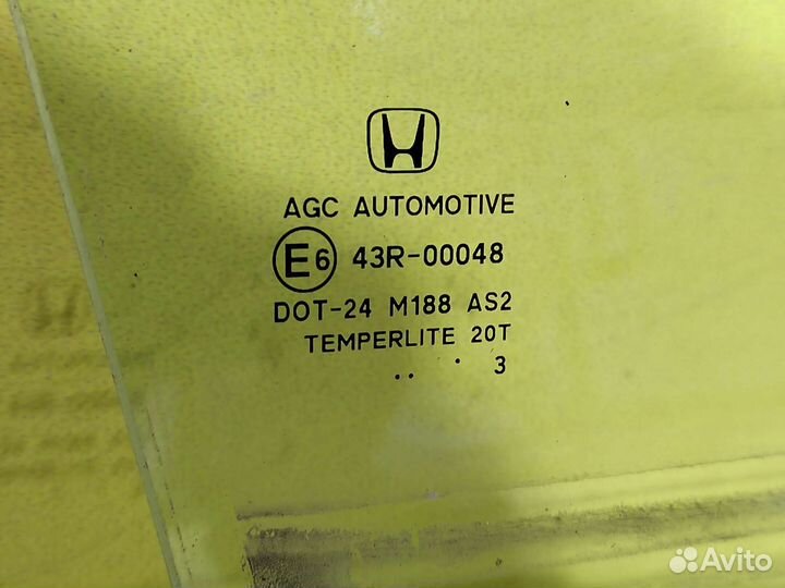Стекло Заднее Правое двери Honda Civic 9 5D