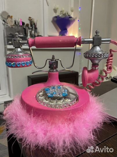 Телефон барби СССР розовый