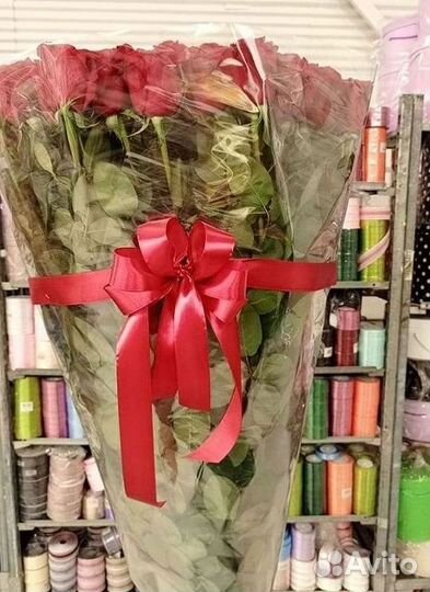 Длинные высокие розы 110 150 160 180 200 см